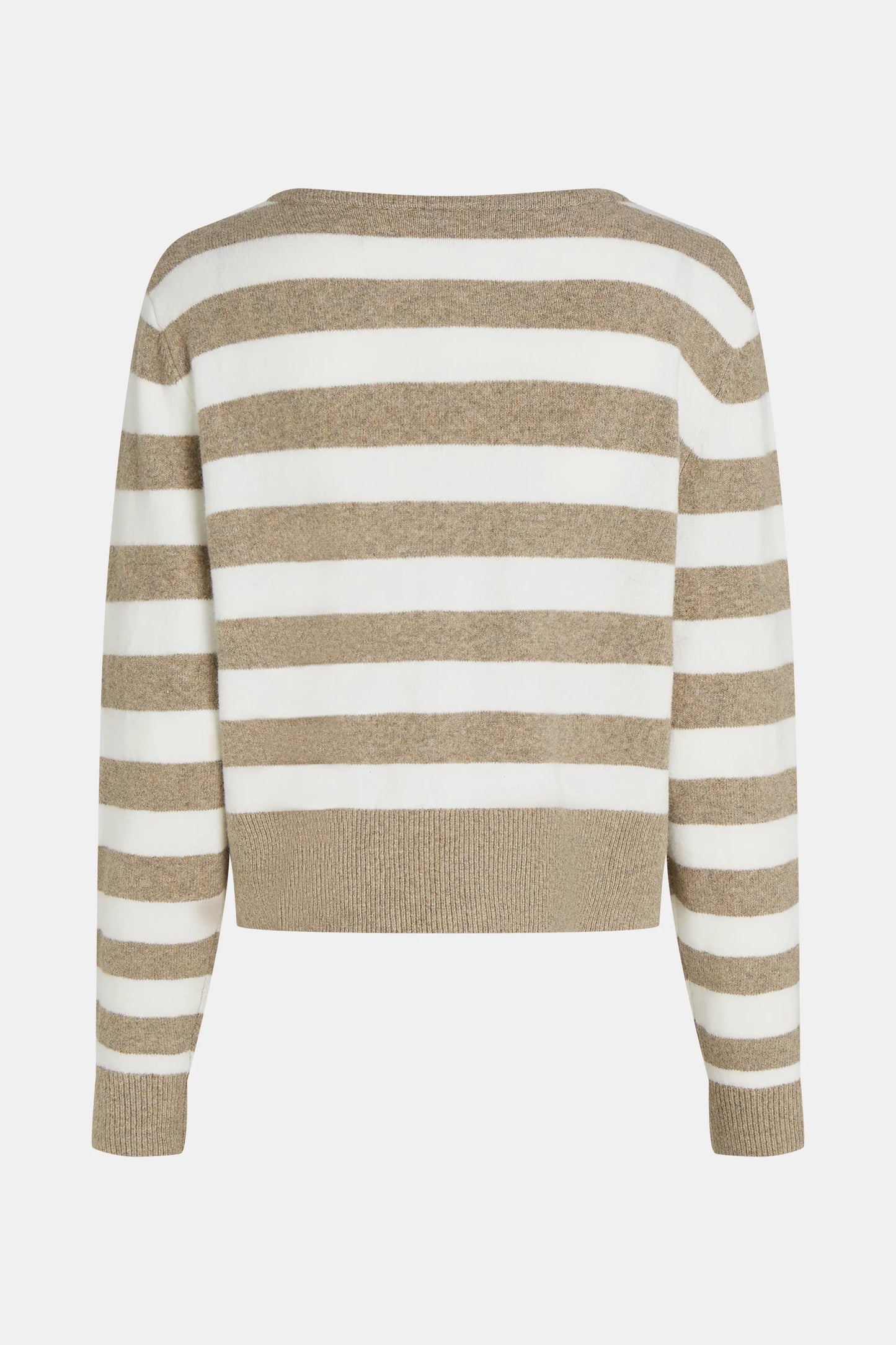 PENN & INK Pullover Stripes Brown Ecru