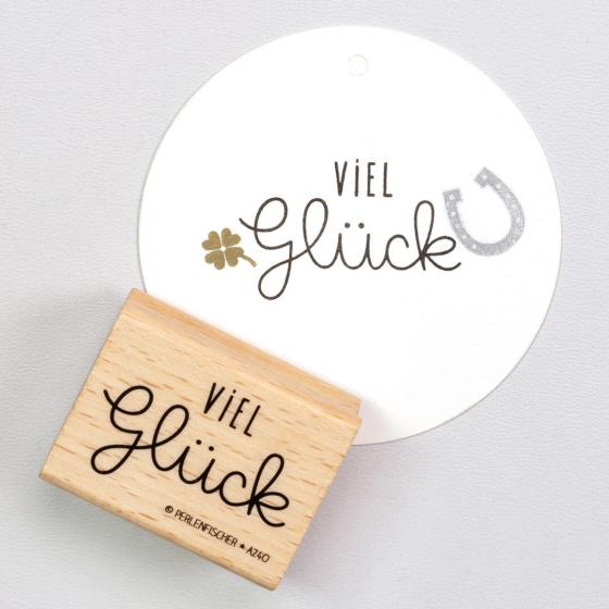 PERLENFISCHER Stempel A240 Viel Glück 2