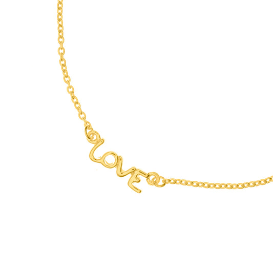 LEAF Armkette Tiny Love Gelbgold