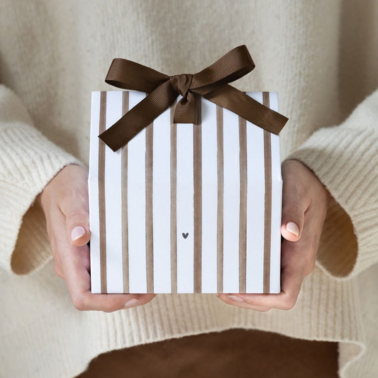 BASTION COLLECTIONS Geschenkbox Stripes Brown