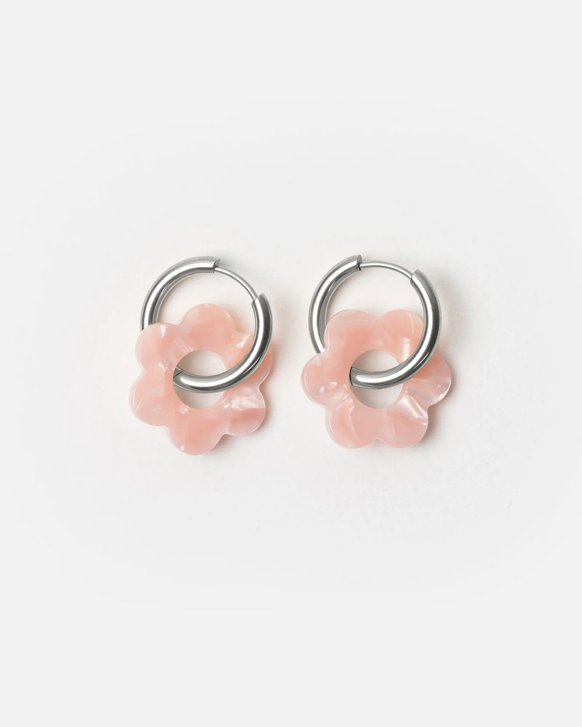 KURAGE GINZA Duo Creolen Baby Fleurette Rose Pale