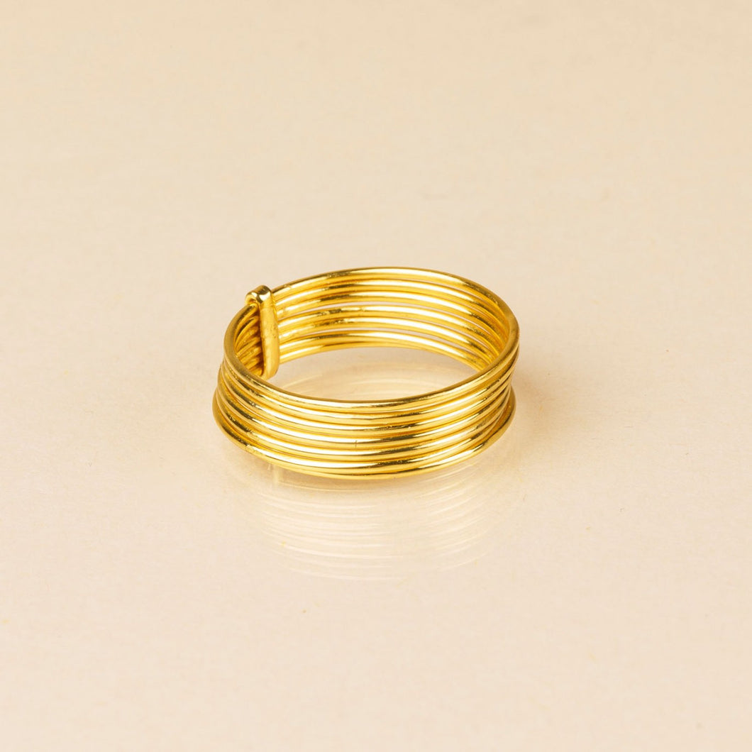 UNE A UNE Ring Ellipse Gelbgold