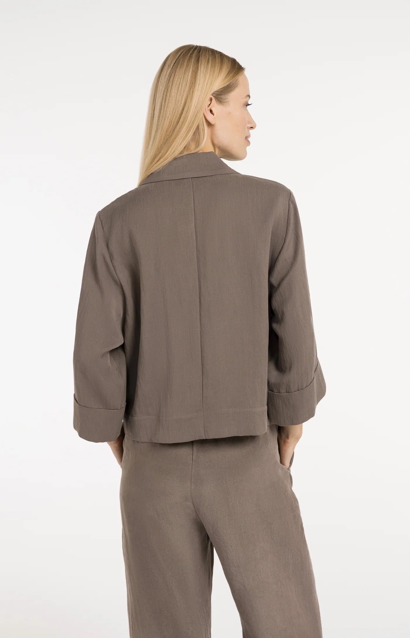 YAYA Blazer mit Kimonoärmeln Washed Brown