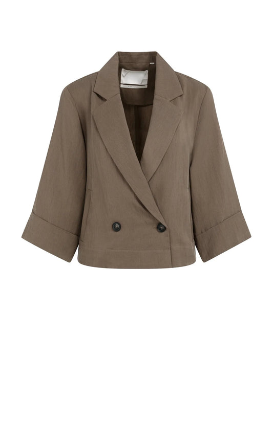 YAYA Blazer mit Kimonoärmeln Washed Brown