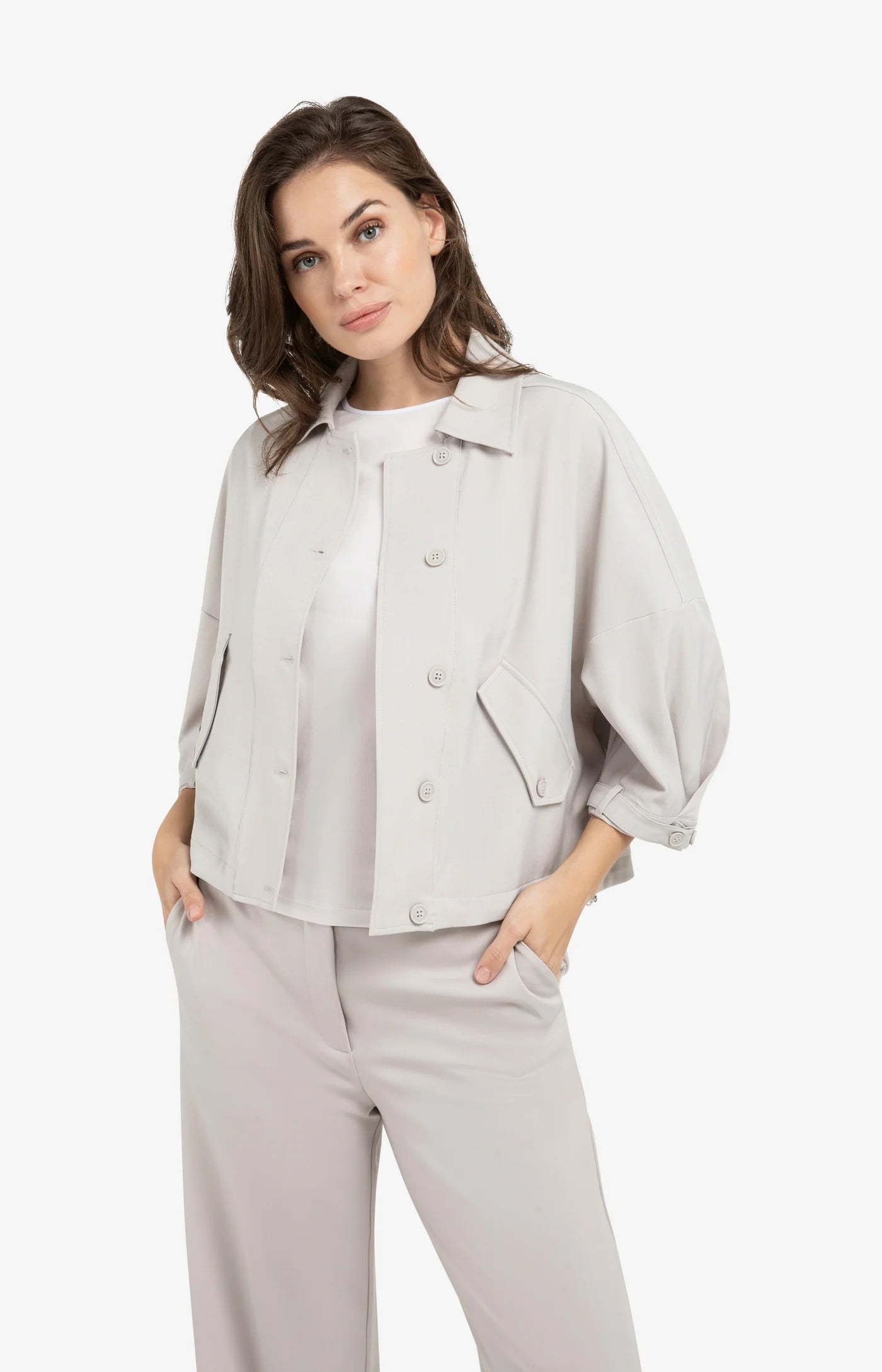 YAYA Blusenjacke Steel Wool Grey