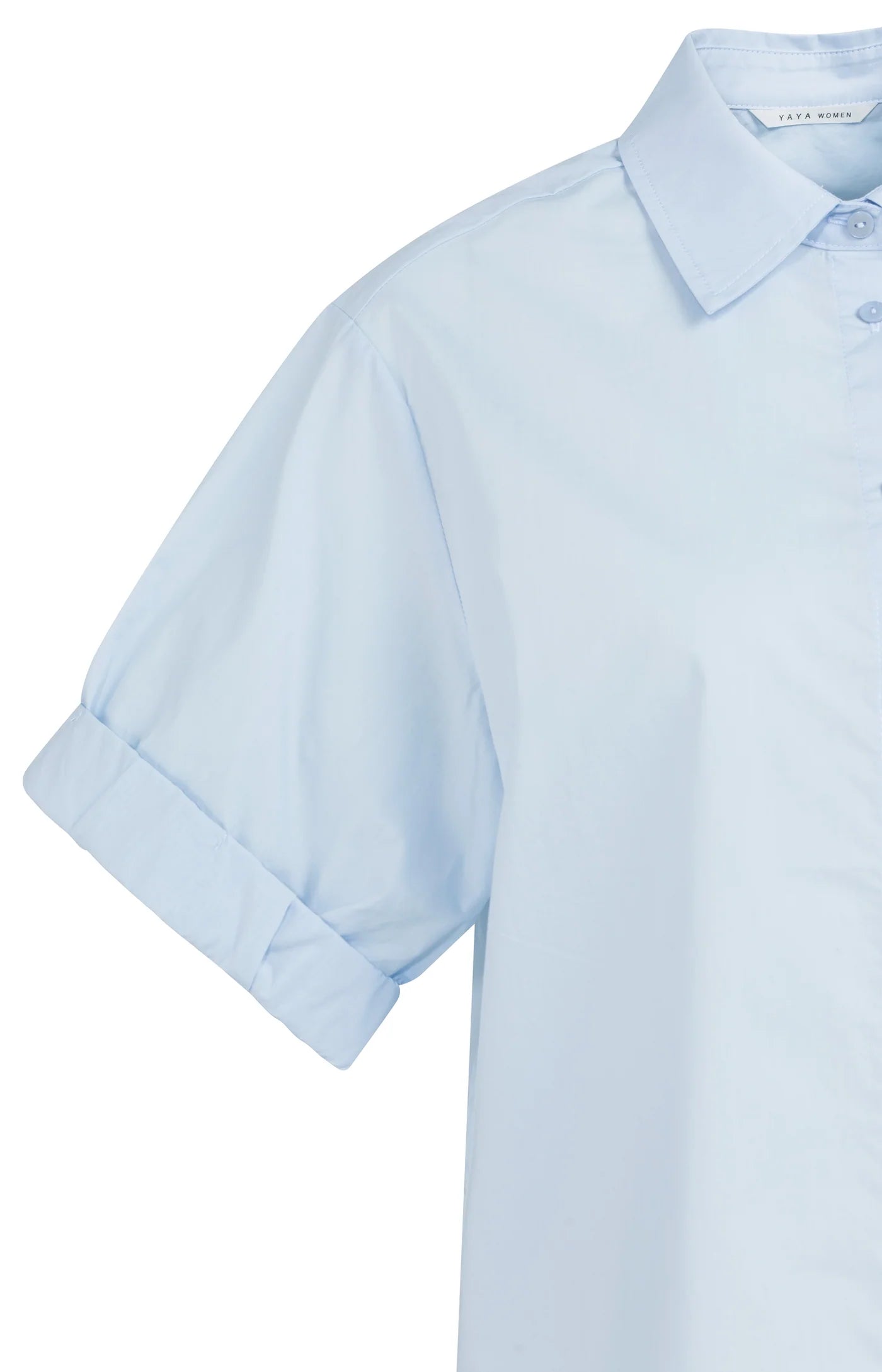 YAYA Kurzarmbluse Ice Blue