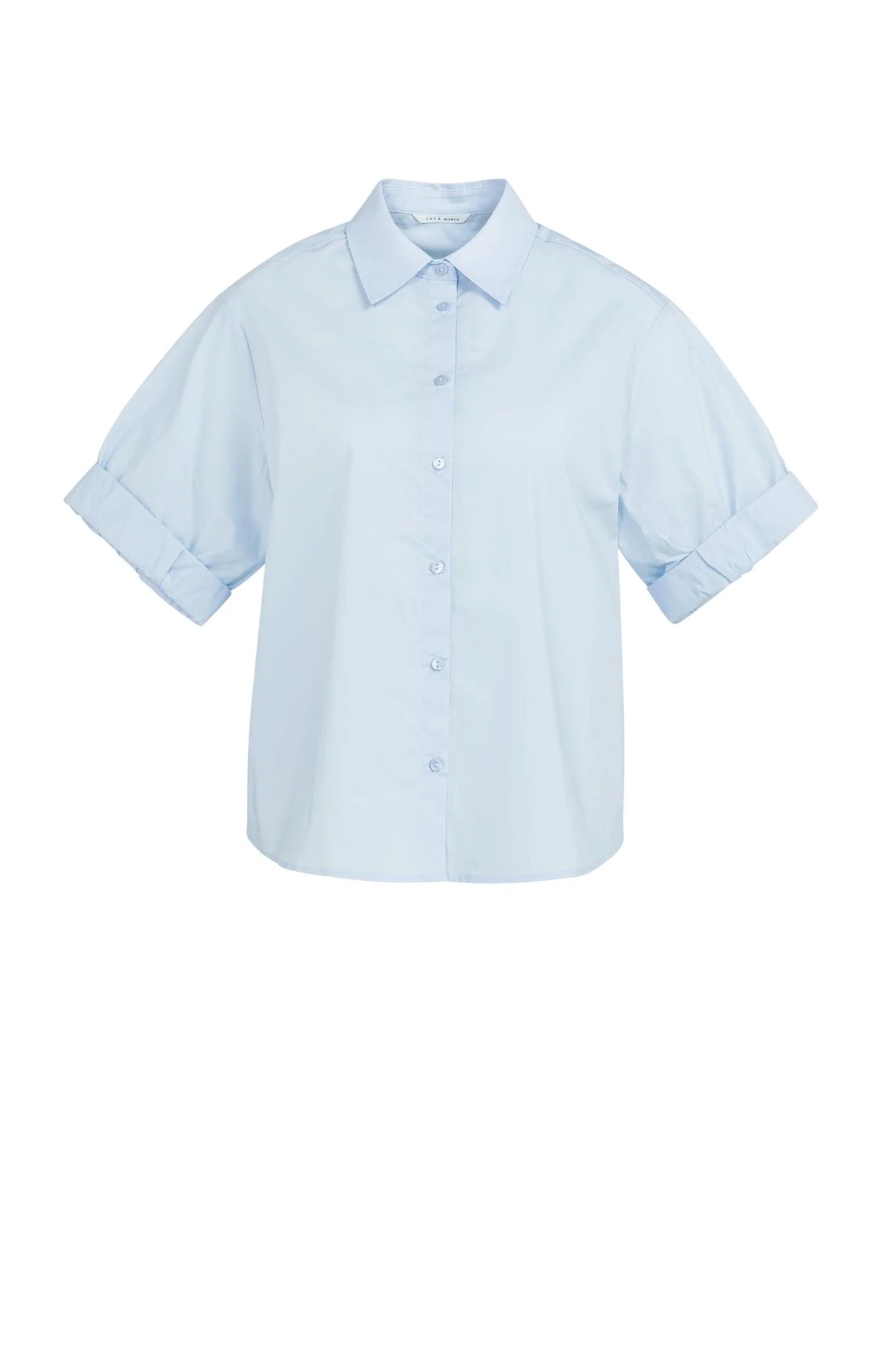 YAYA Kurzarmbluse Ice Blue