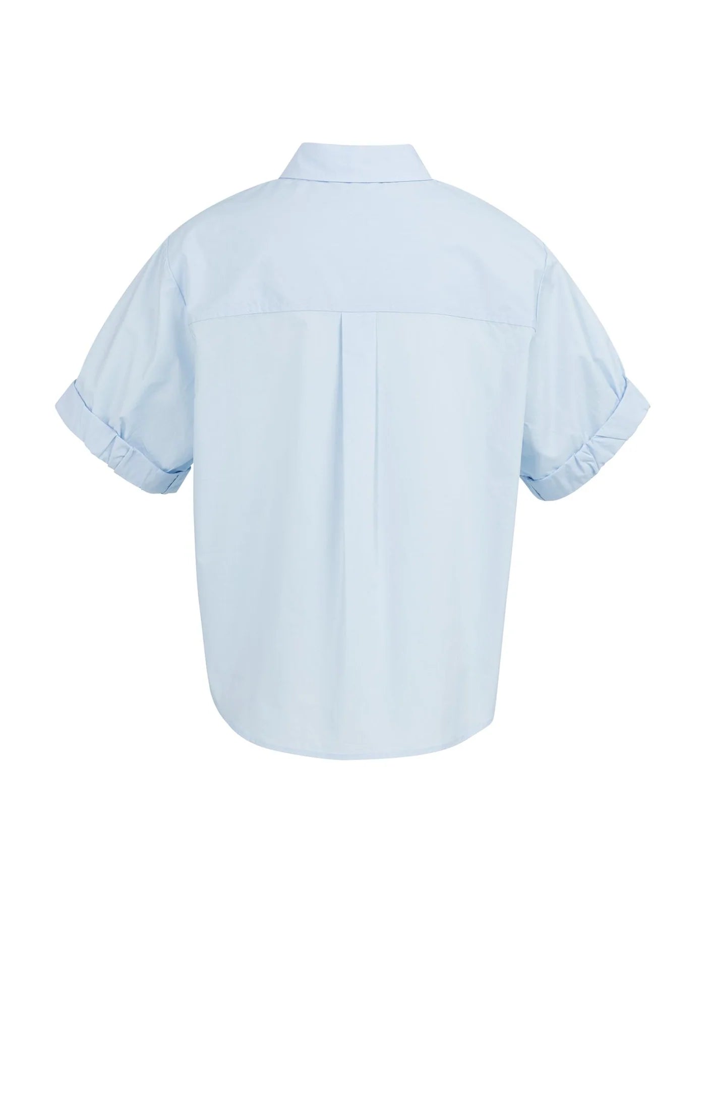 YAYA Kurzarmbluse Ice Blue