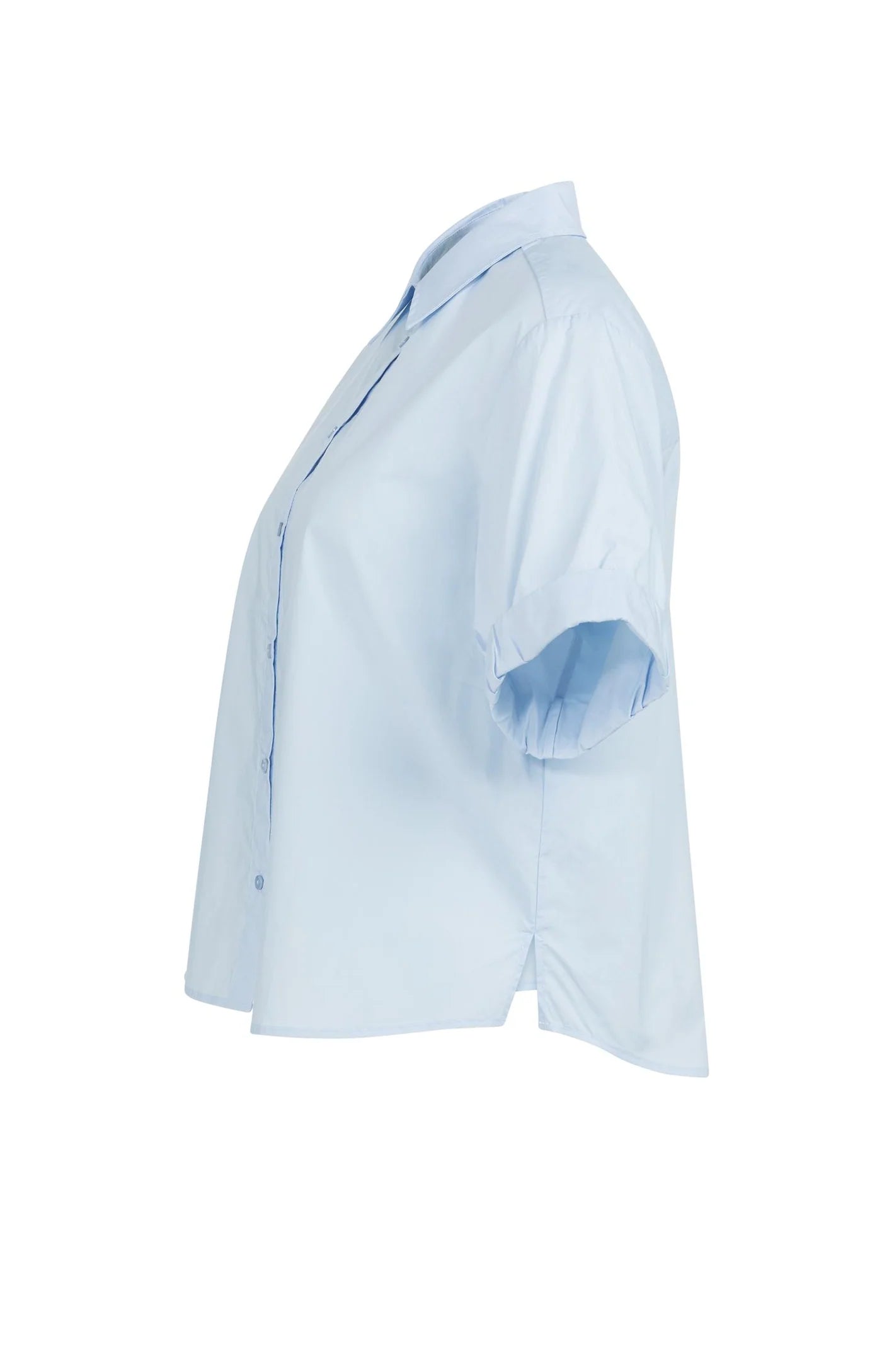 YAYA Kurzarmbluse Ice Blue