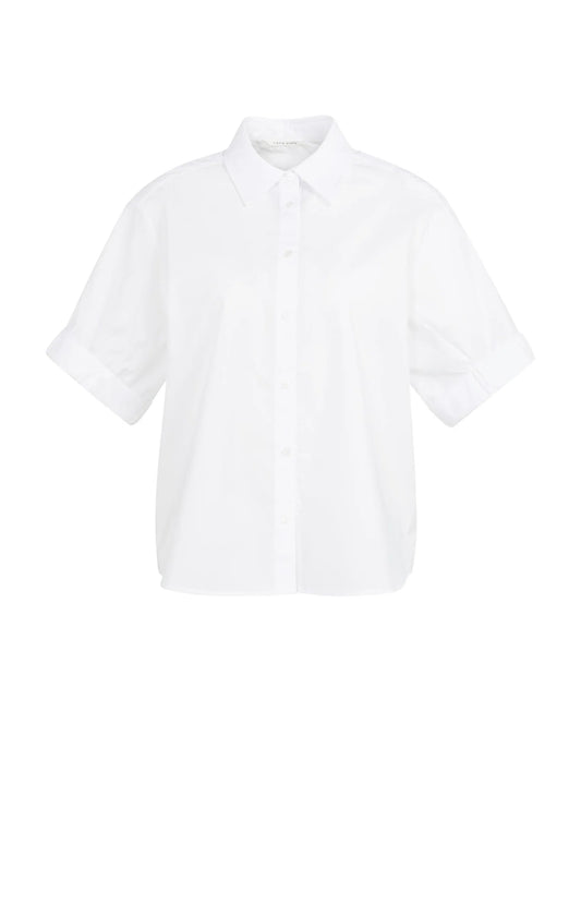 YAYA Kurzarmbluse Pure White