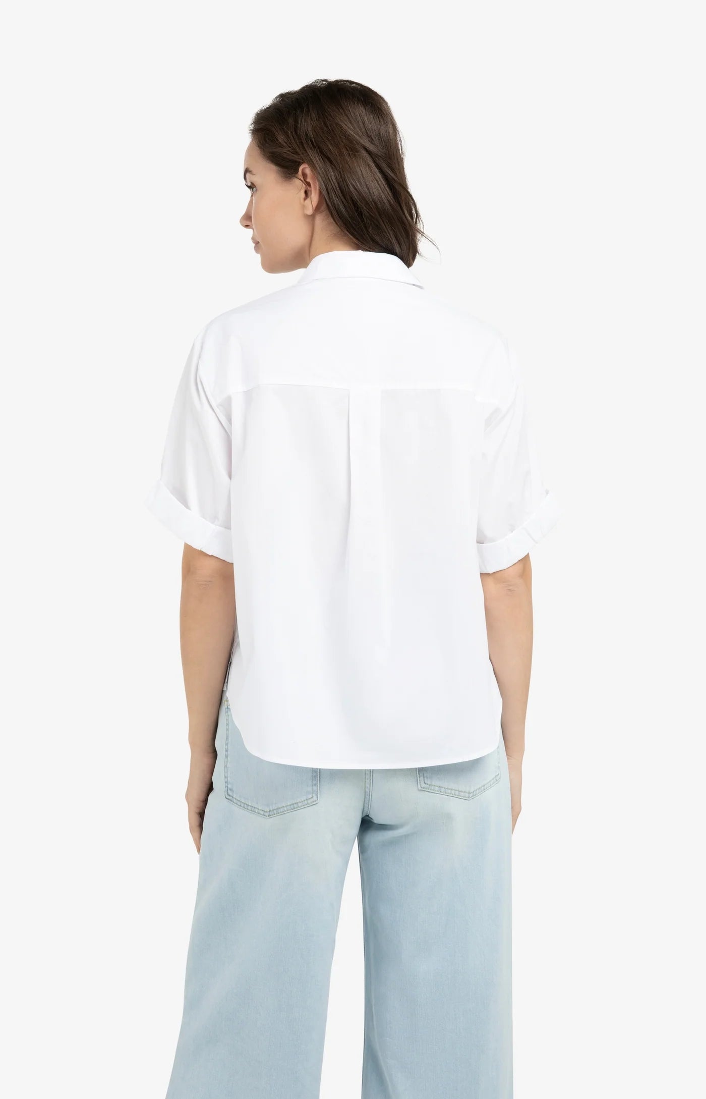 YAYA Kurzarmbluse Pure White