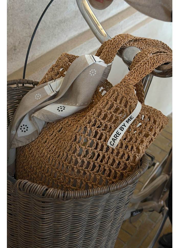 CARE BY ME Sienna Bag - Häkeltasche aus Raffia