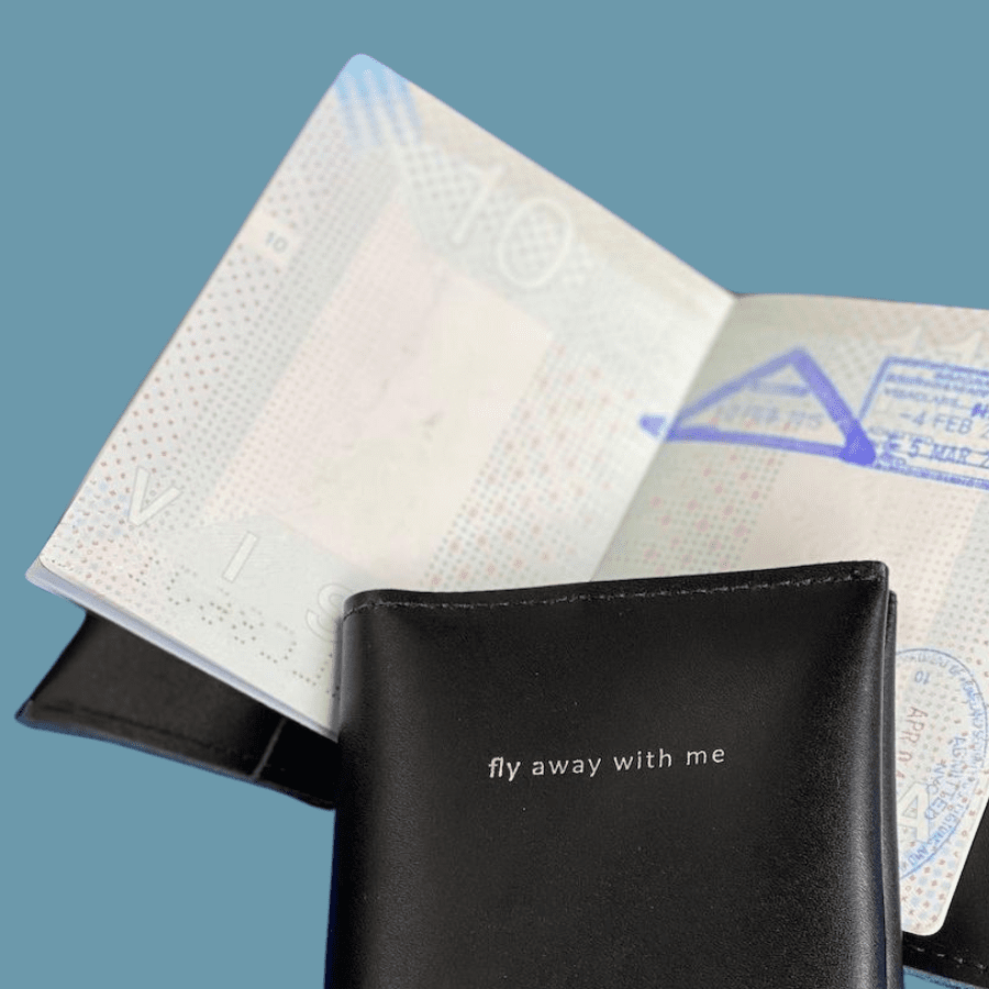 by B+K Passport Cover Fly Away with me