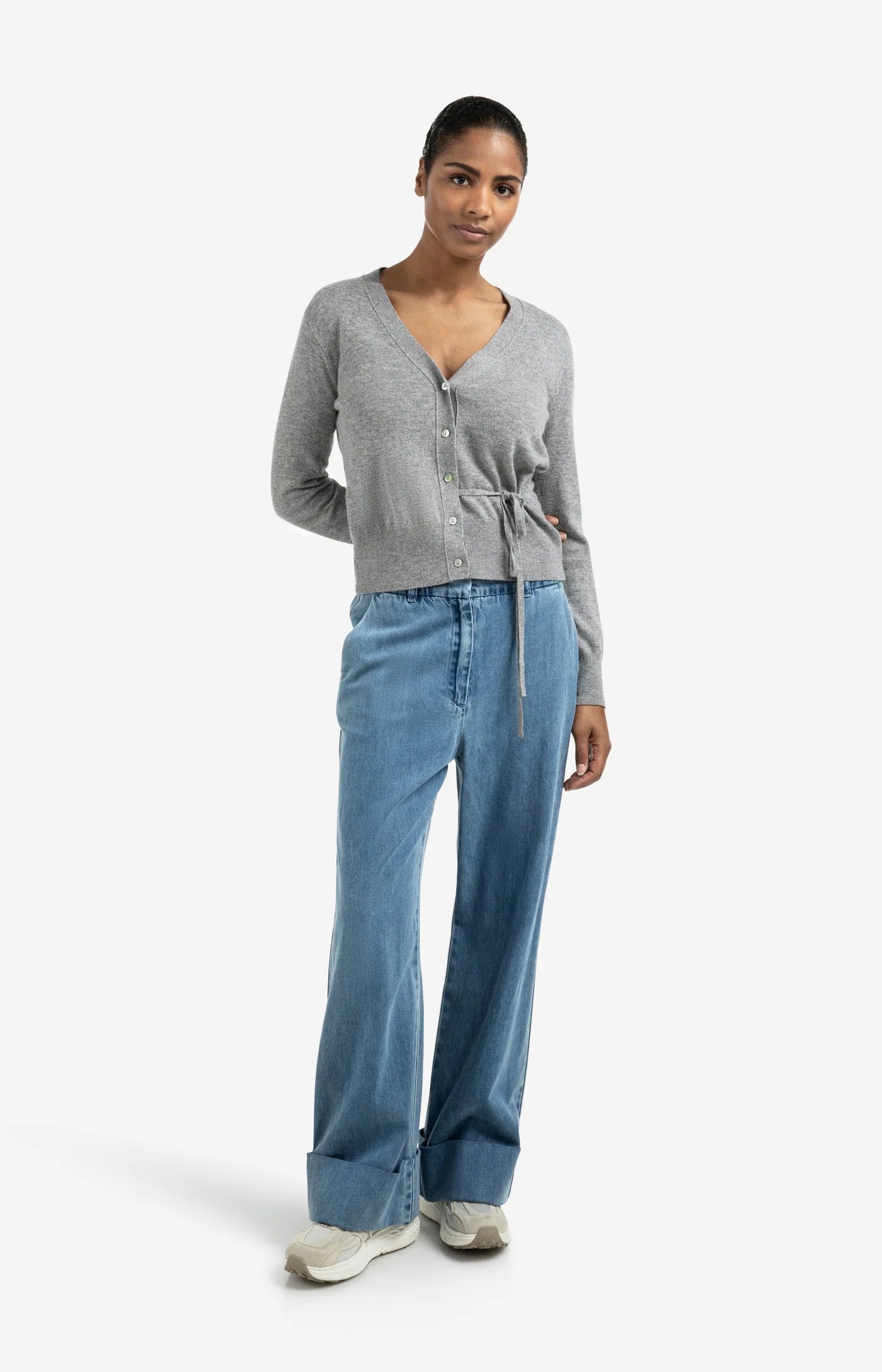 YAYA Cardigan mit Bindeverschluss
