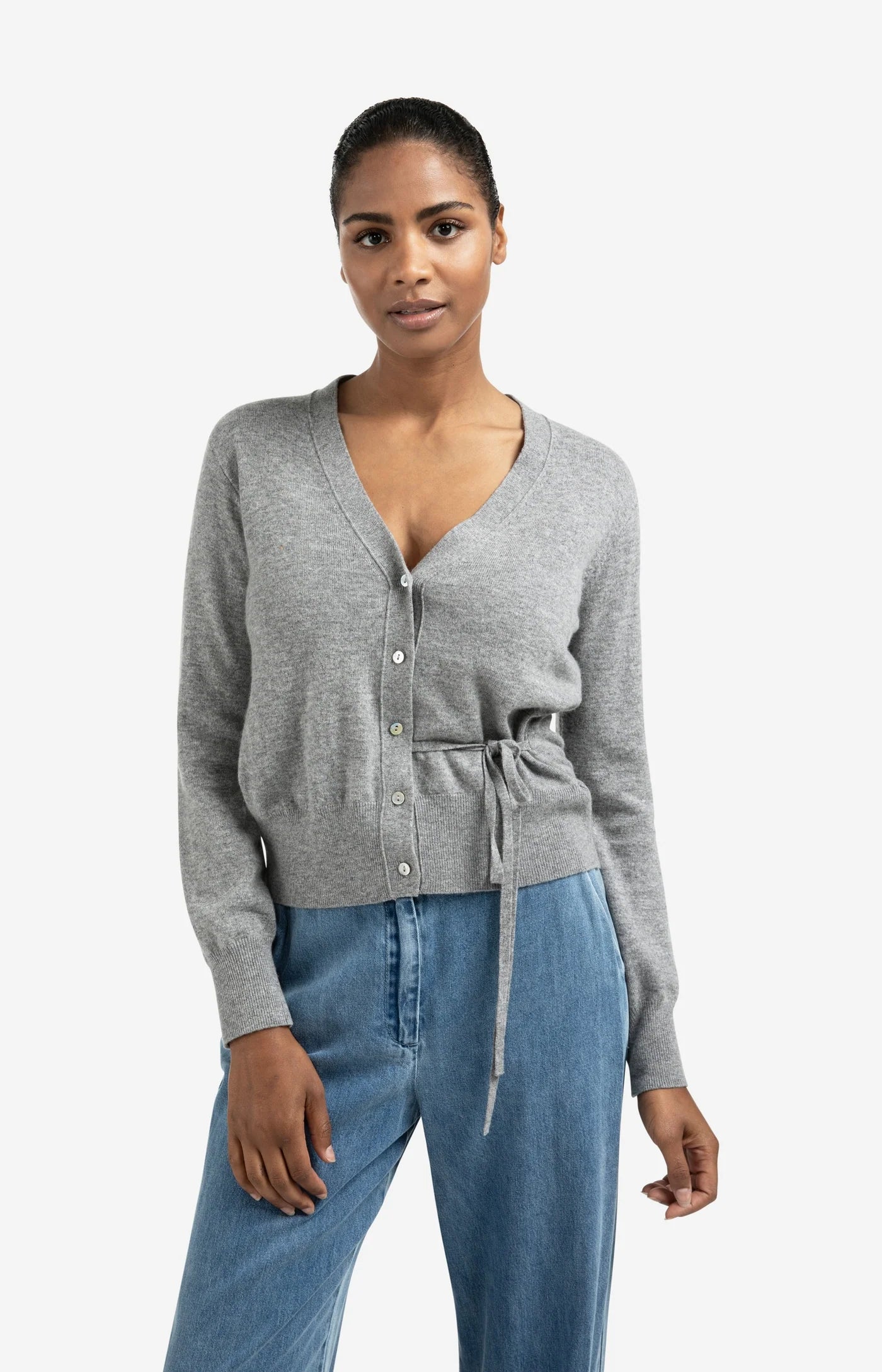 YAYA Cardigan mit Bindeverschluss