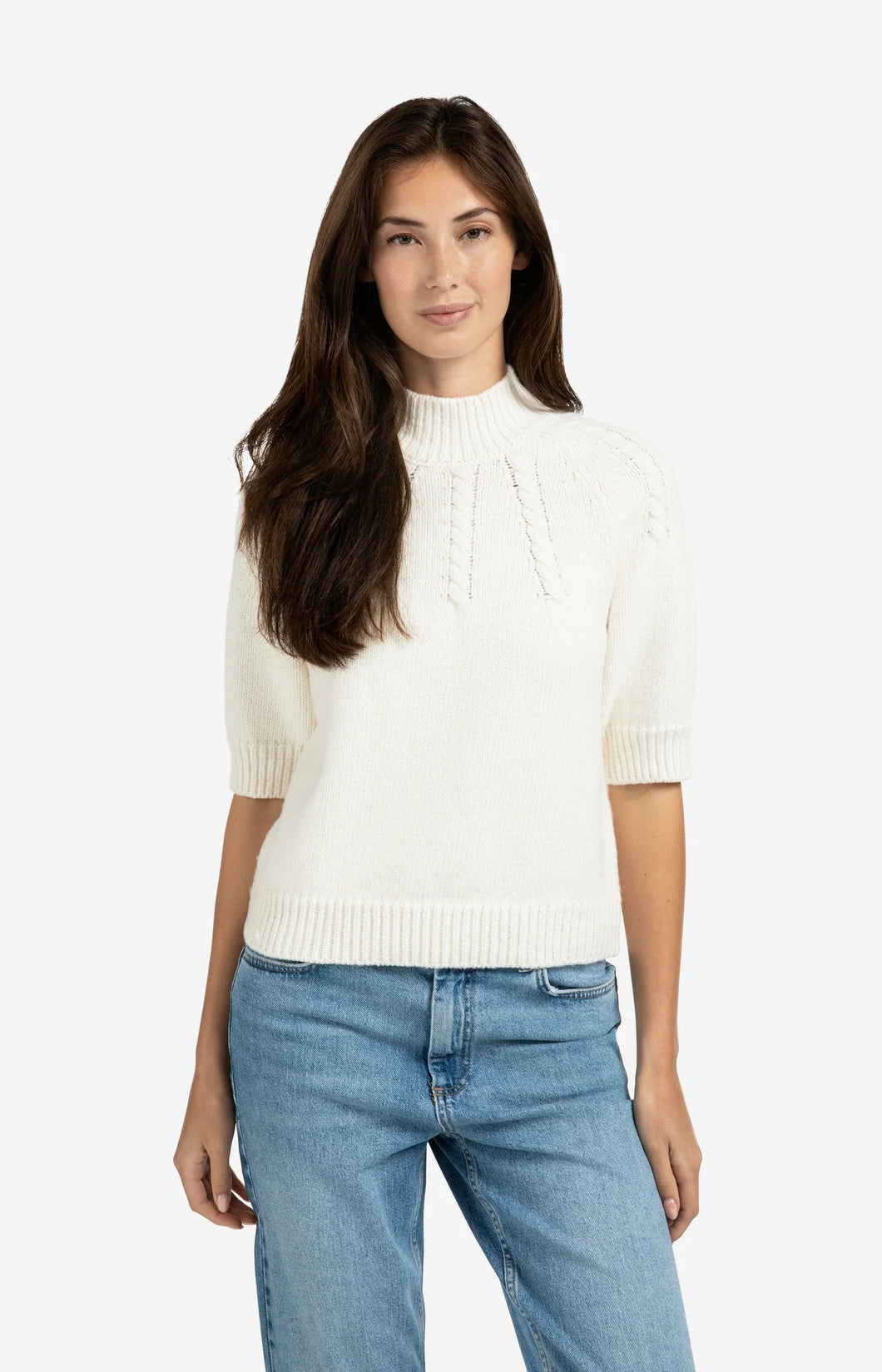 YAYA Pullover mit Zopfmuster