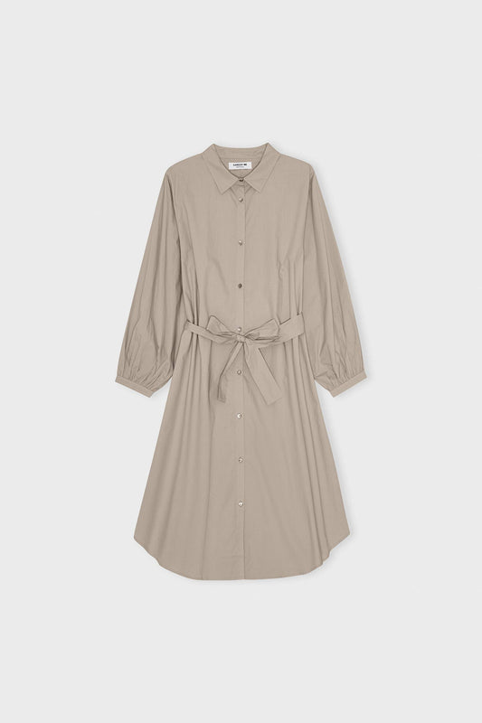 CARE BY ME Laura Loose Shirt Dress Sand