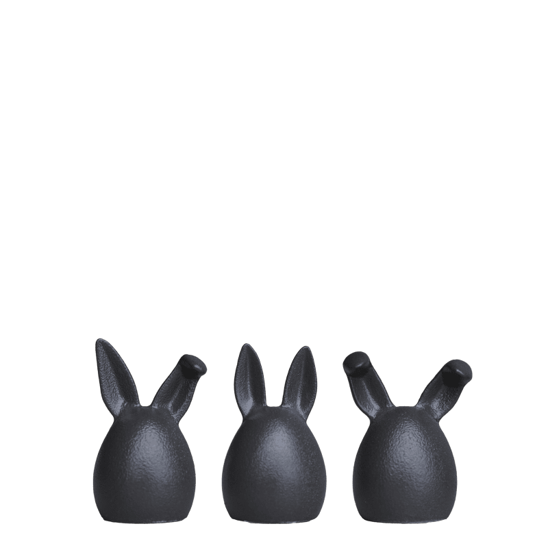 DBKD Triplets Cast Iron - Kleine Hasen im 3-er Set