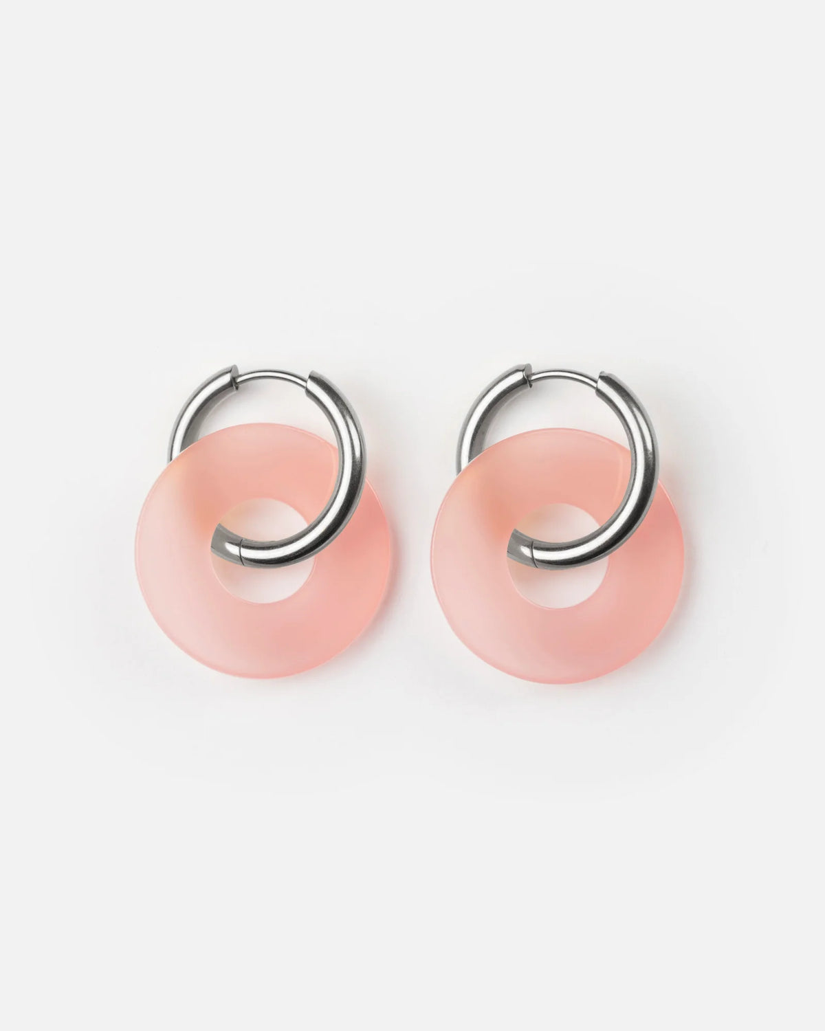 KURAGE GINZA Duo Creolen Donuts Rose Pale