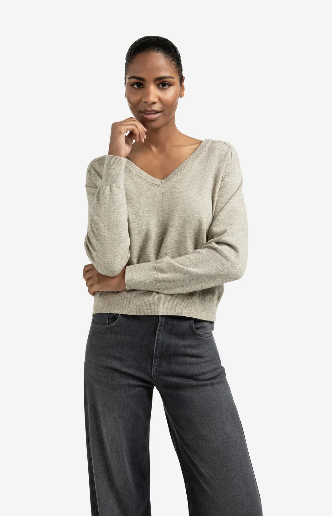 YAYA Pullover mit Knopfdetail