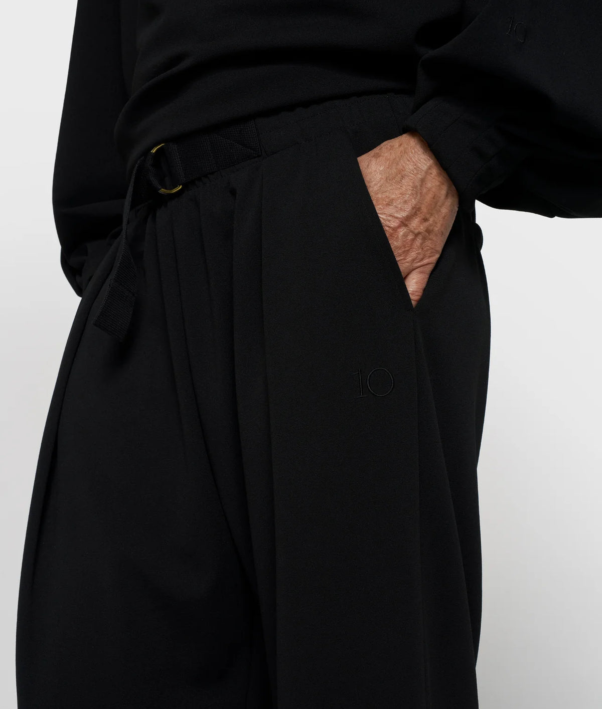 10DAYS AMSTERDAM Belted Pants Crepe Black