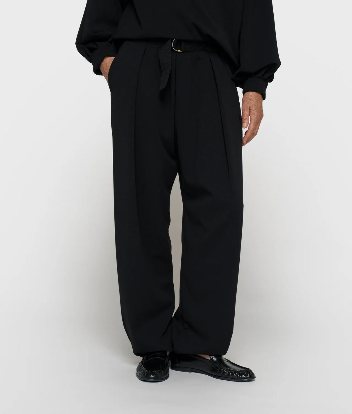 10DAYS AMSTERDAM Belted Pants Crepe Black