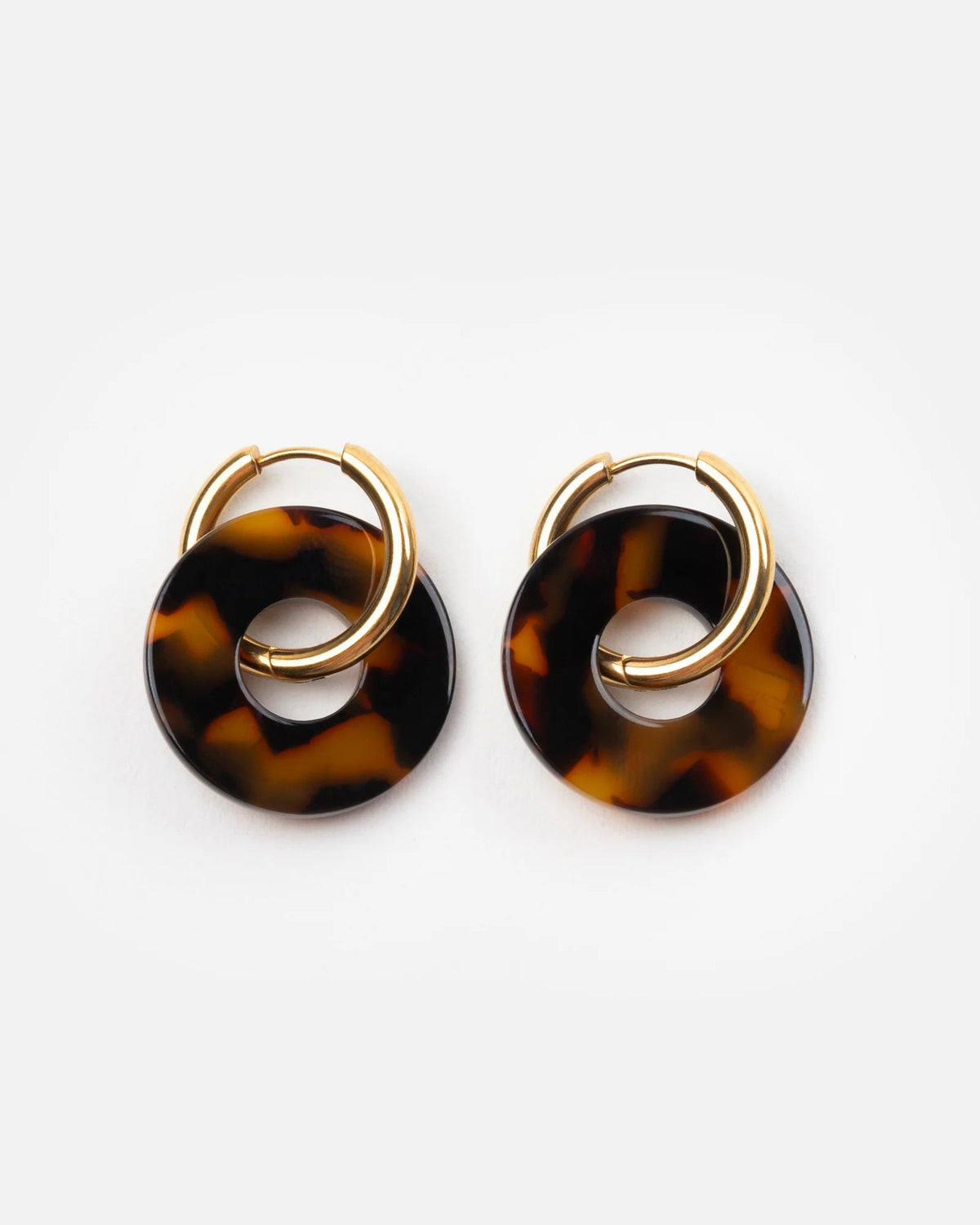 KURAGE GINZA Duo Creolen Donuts Ecaille