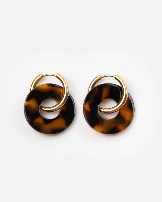 KURAGE GINZA Duo Creolen Donuts Ecaille