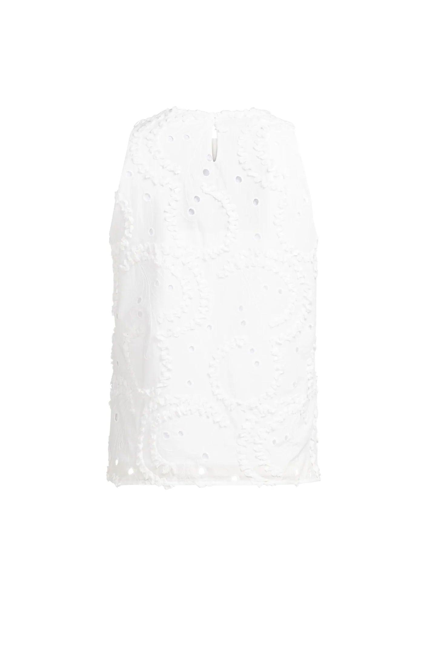 YAYA Ärmelloses Oberteil mit Stickerei Snowfade White