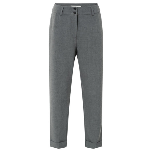 YAYA Hose mit hohem Bund Black Oyster Melange