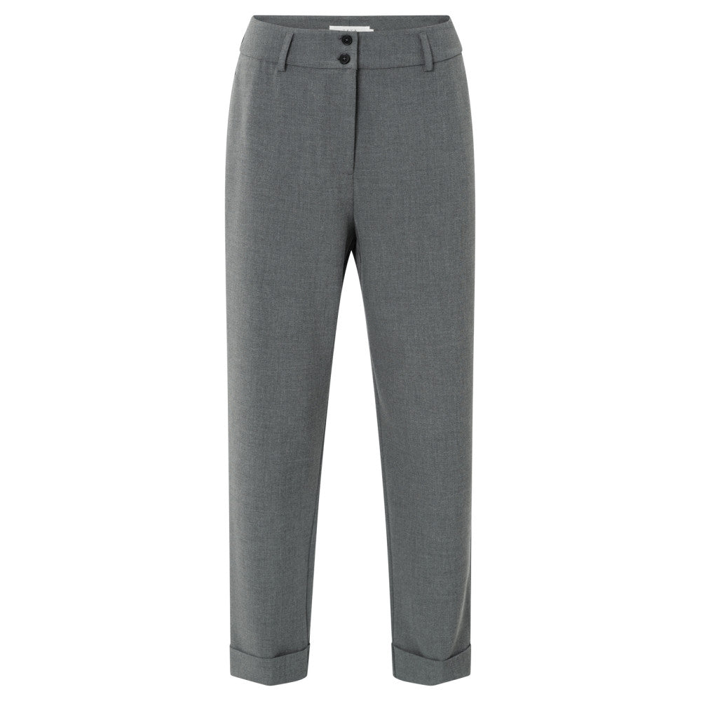 YAYA Hose mit hohem Bund Black Oyster Melange