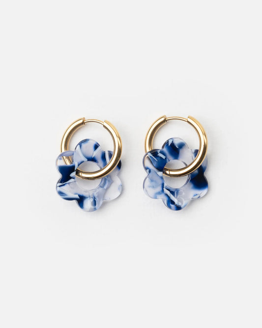 KURAGE GINZA Duo Creolen Baby Fleurette Ocean