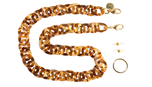 FRANK AND LUCIE Brillenkette Honeygold