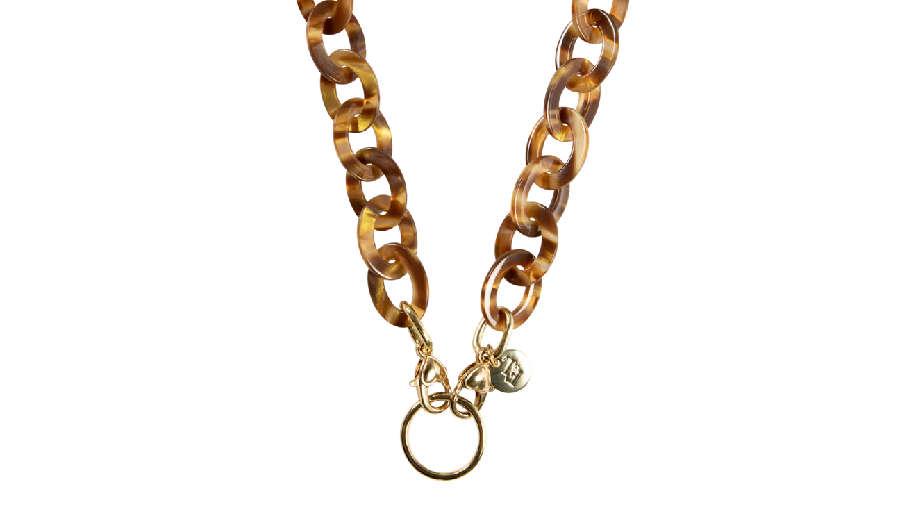 FRANK AND LUCIE Brillenkette Honeygold