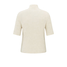 Lade das Bild in den Galerie-Viewer, YAYA Gerippter Kurzarm Rollkragenpullover Ivory
