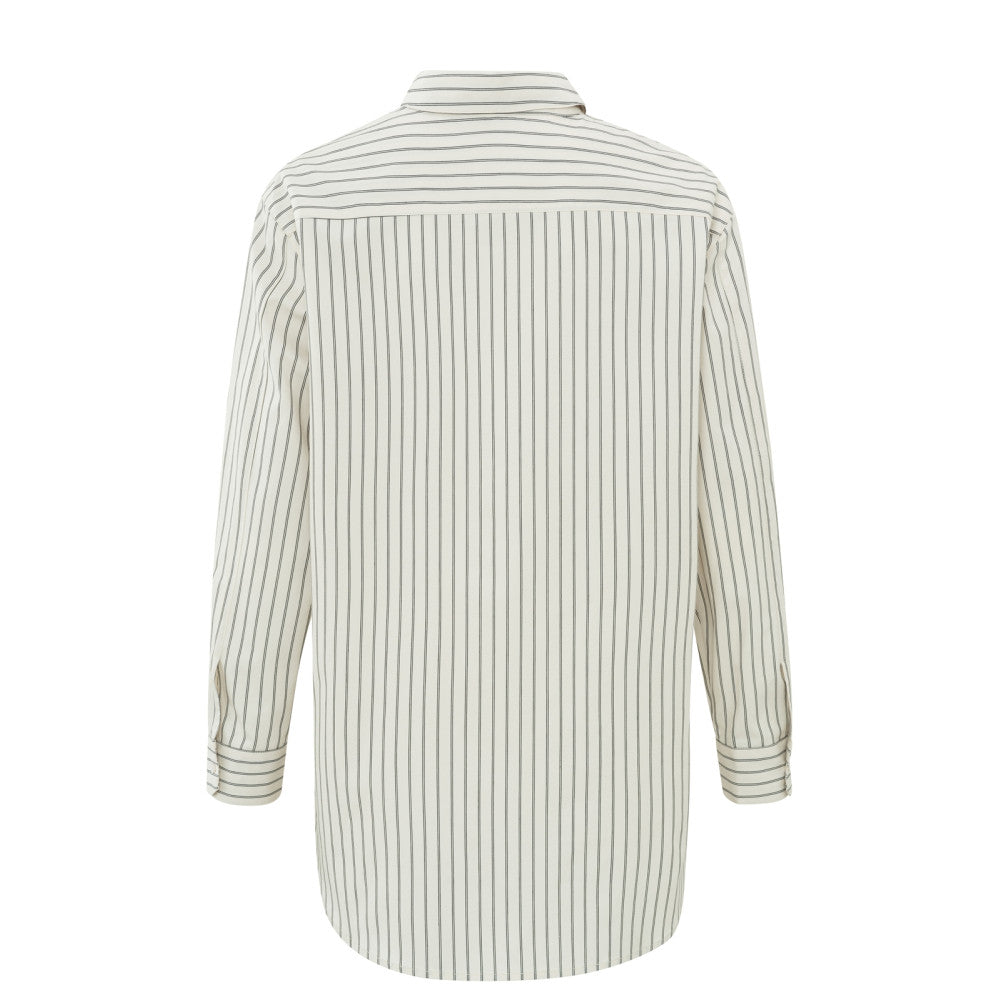 YAYA Gestreifte Bluse Chalk White