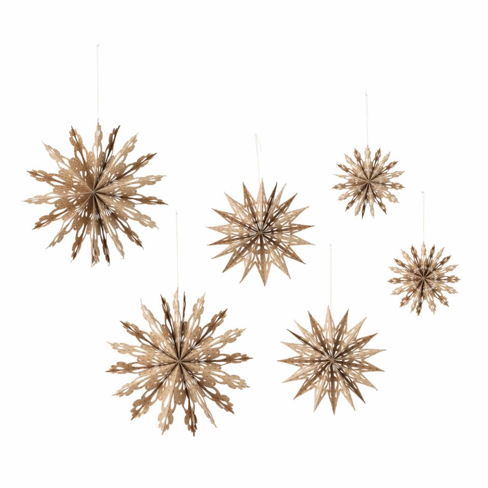 BLOOMINGVILLE Star Ornamentset Natur