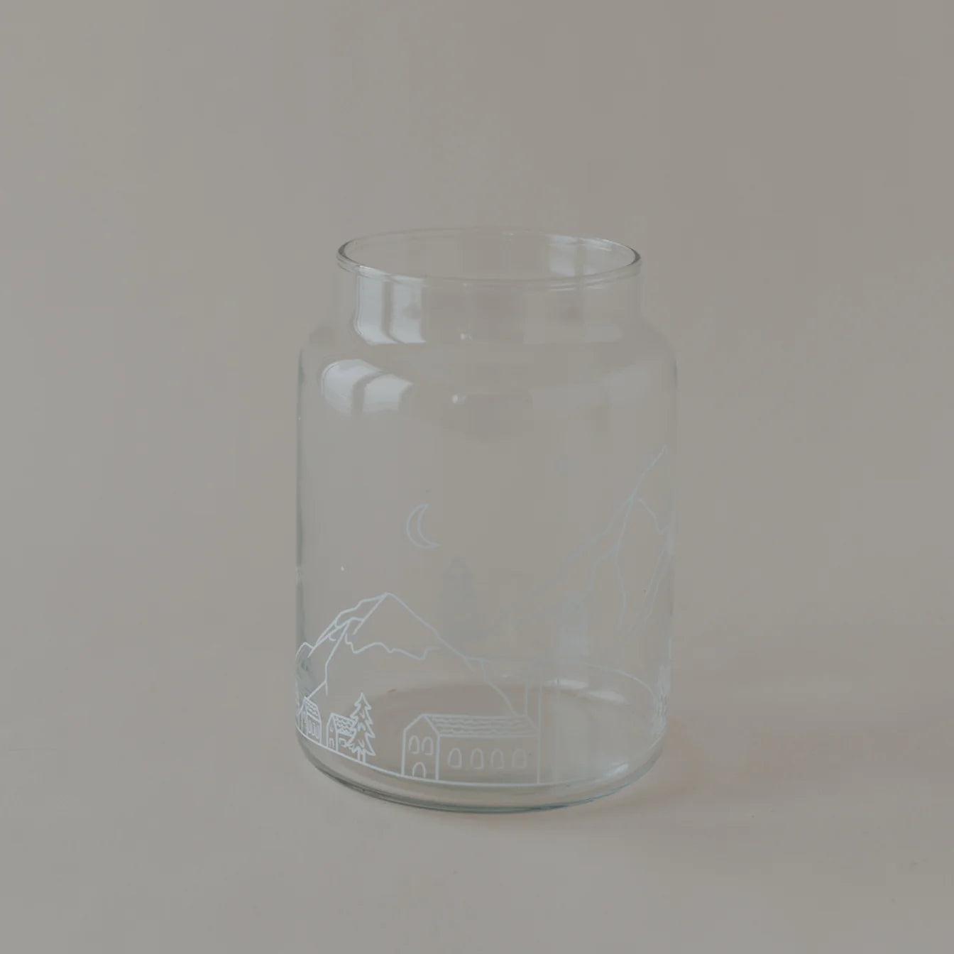 EULENSCHNITT Vase aus Glas Schneelandschaft