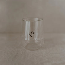 Lade das Bild in den Galerie-Viewer, EULENSCHNITT doppelwandiges Cappuccino Glas Herz

