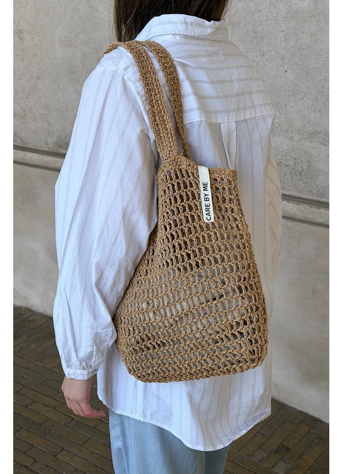 CARE BY ME Sienna Bag - Häkeltasche aus Raffia