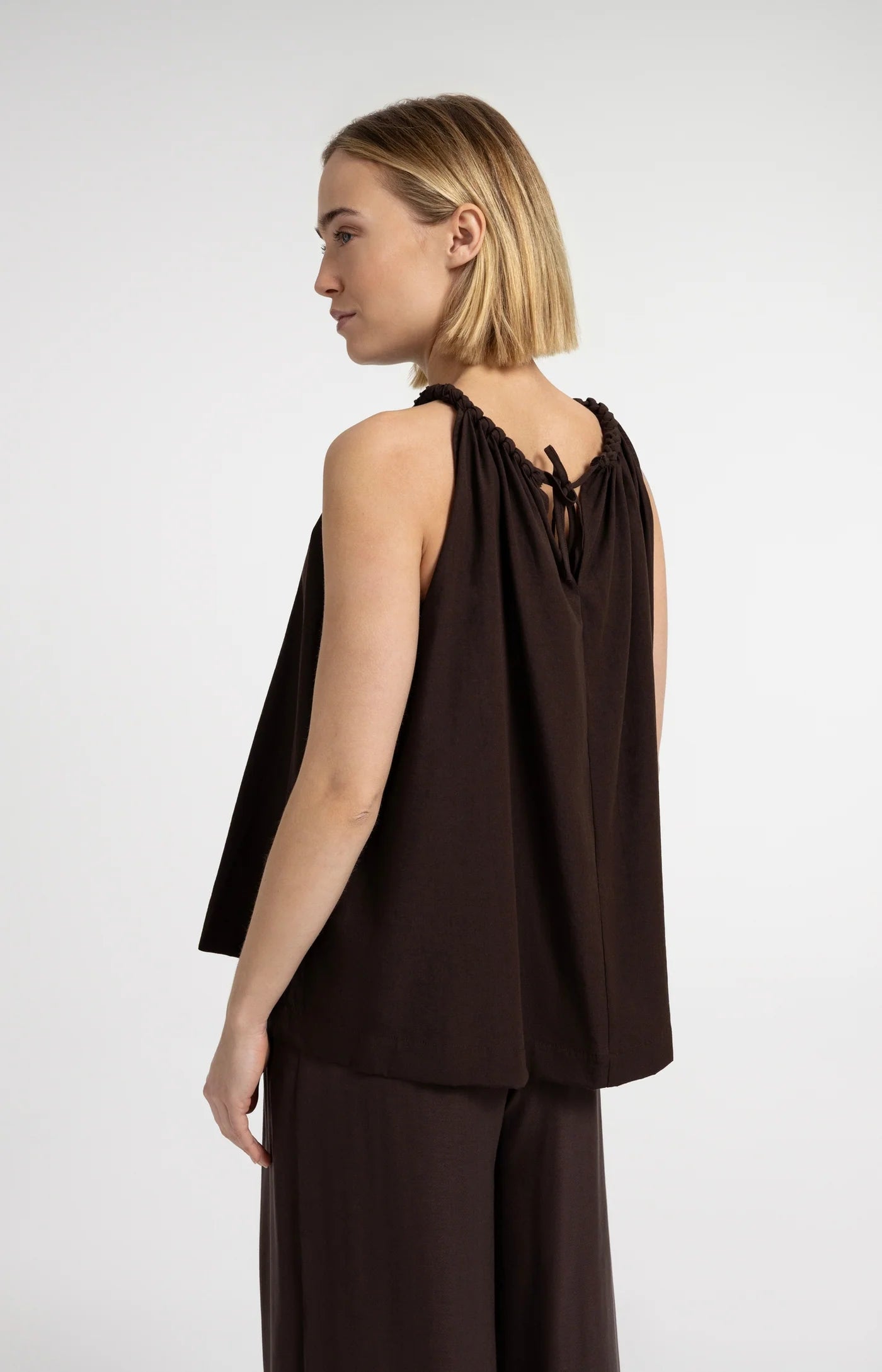 YAYA Trägertop mit geflochtener Neckline - Aubergine Purple