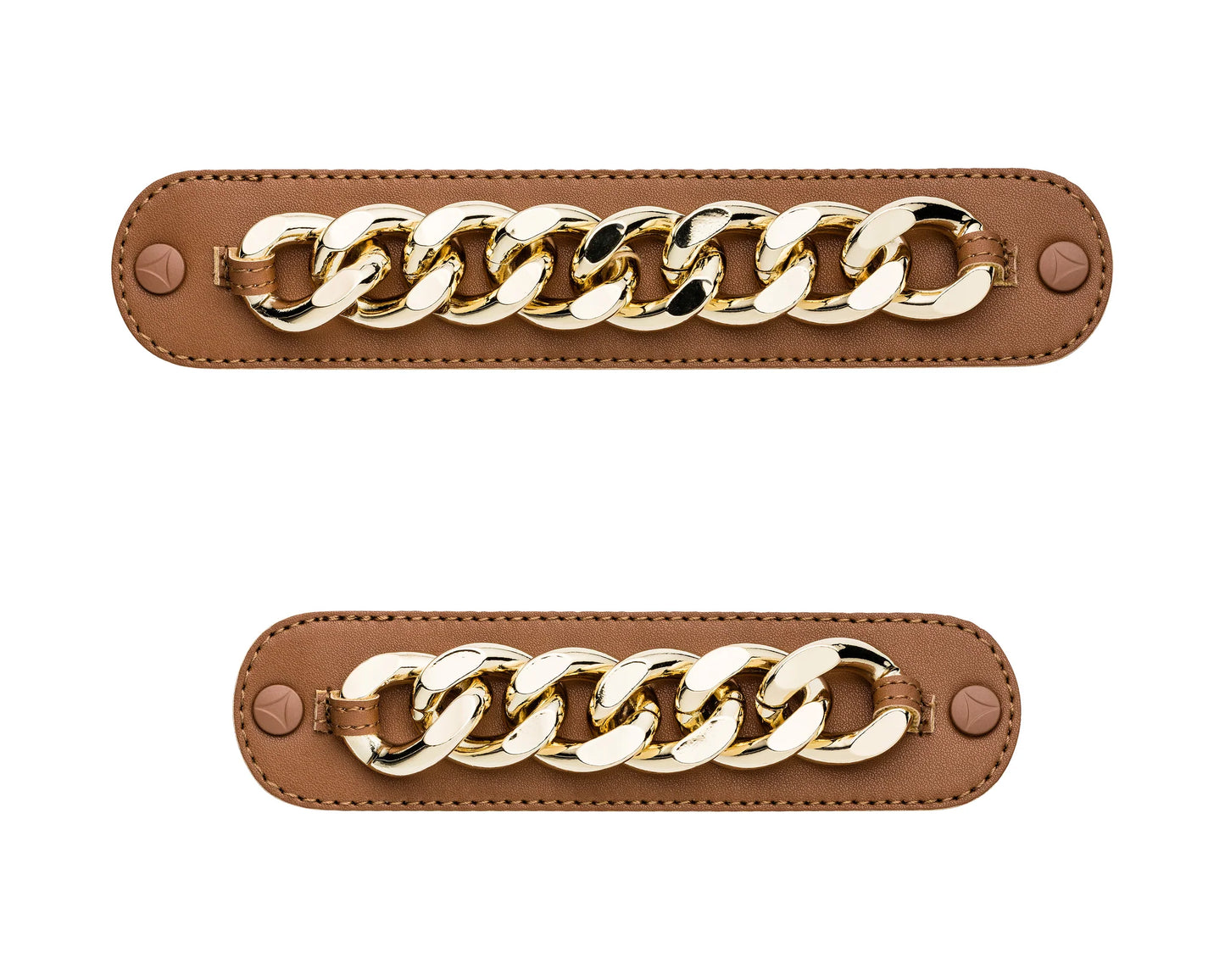 HEY MARLY Sandalen Topping Gold Chain Cognac