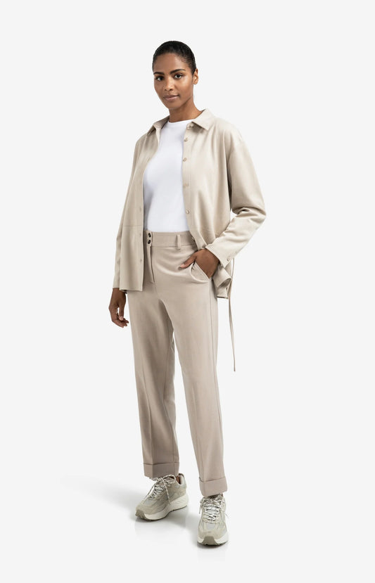 YAYA Hose mit hohem Bund und Umschlag
