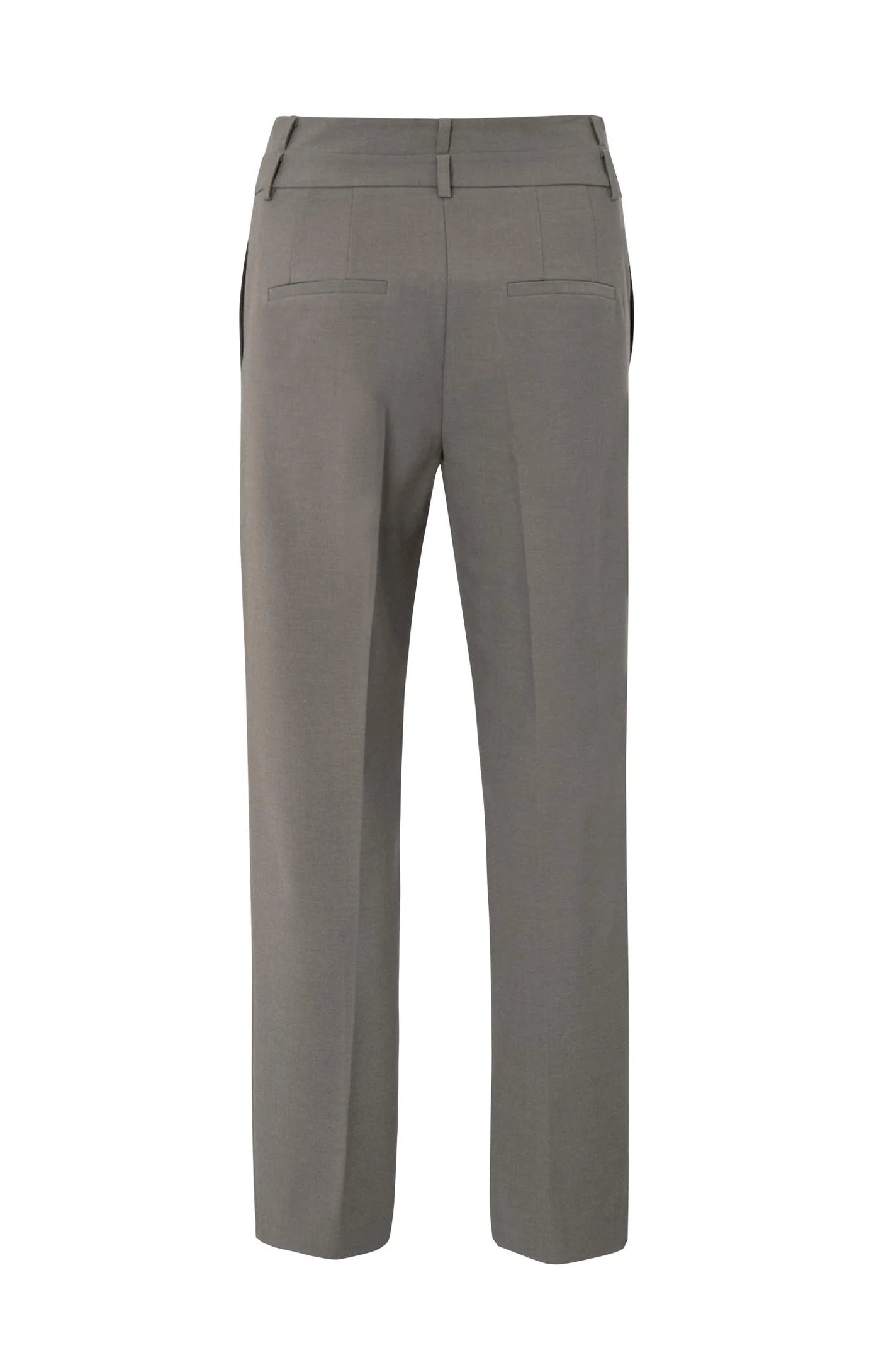 YAYA Hose mit doppelten Bund Dark Taupe