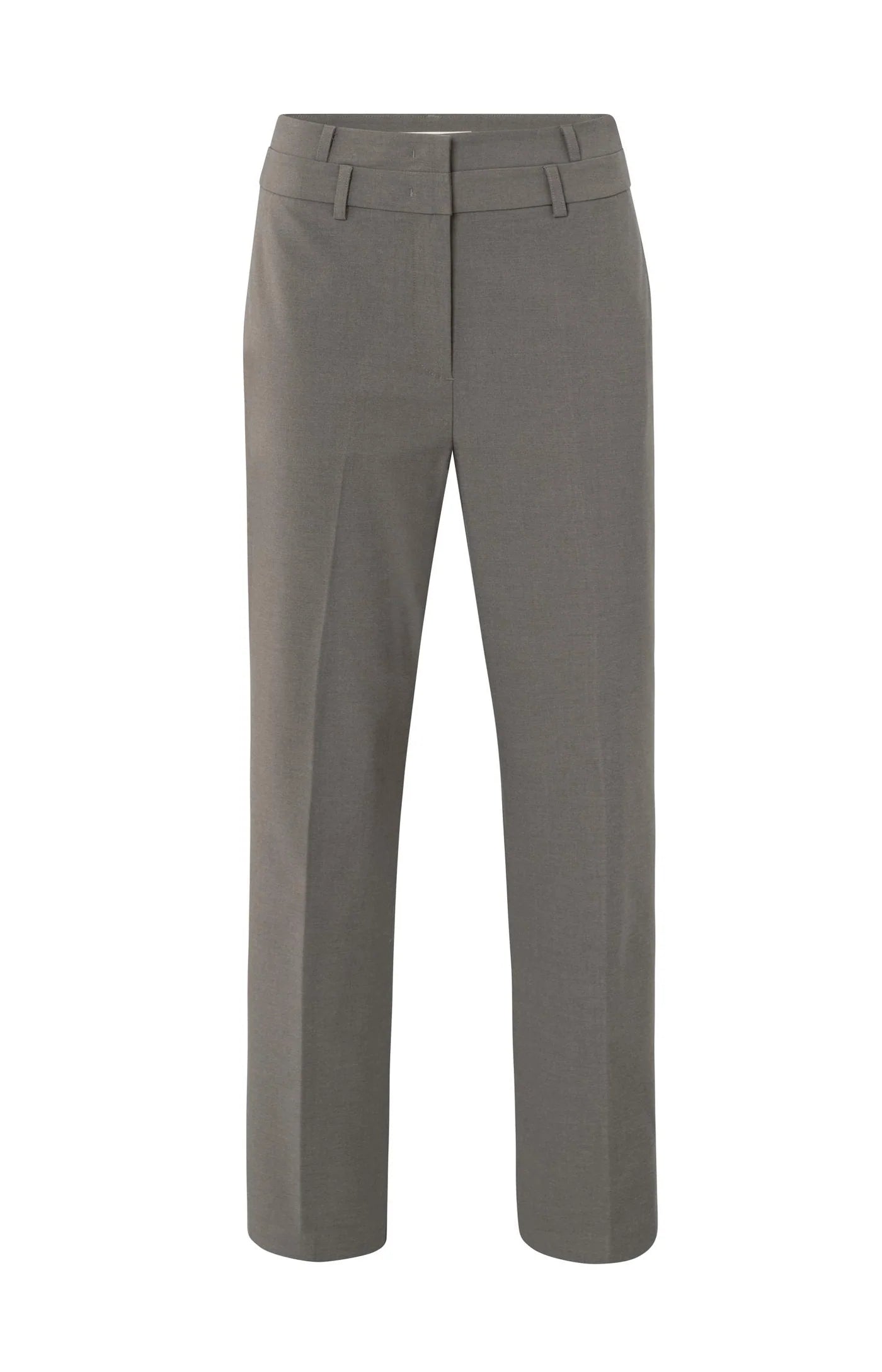YAYA Hose mit doppelten Bund Dark Taupe