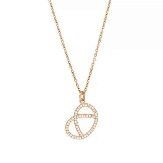 LEAF Halskette Brezn mit Zirkonia Rosegold