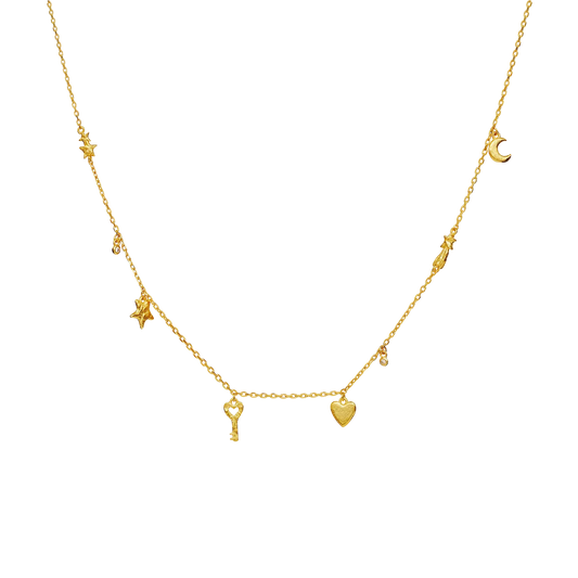MAANESTEN Idra Halskette Gold