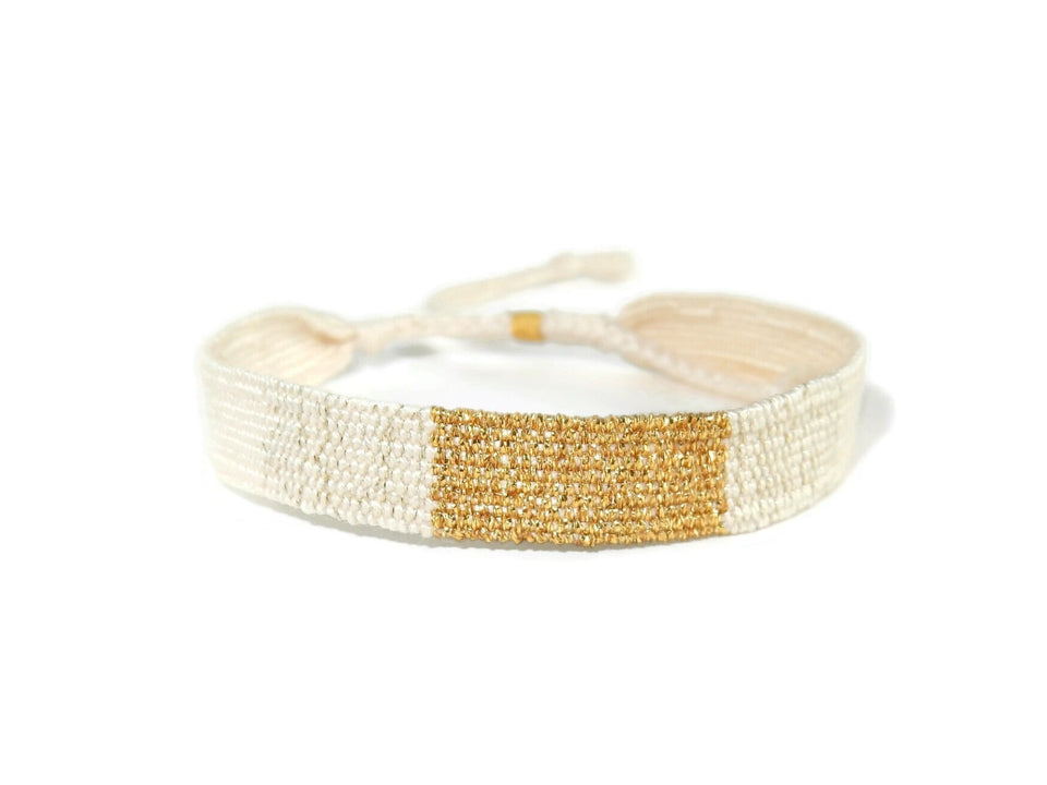 GNOES AMSTERDAM Limited Edition Webarmband Natur