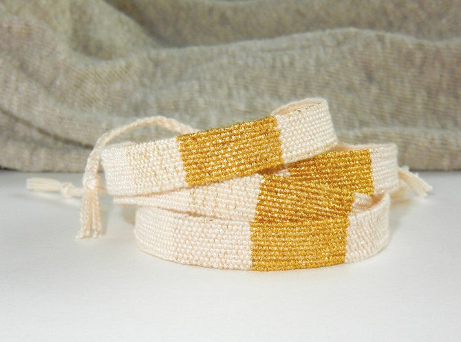 GNOES AMSTERDAM Limited Edition Webarmband Natur