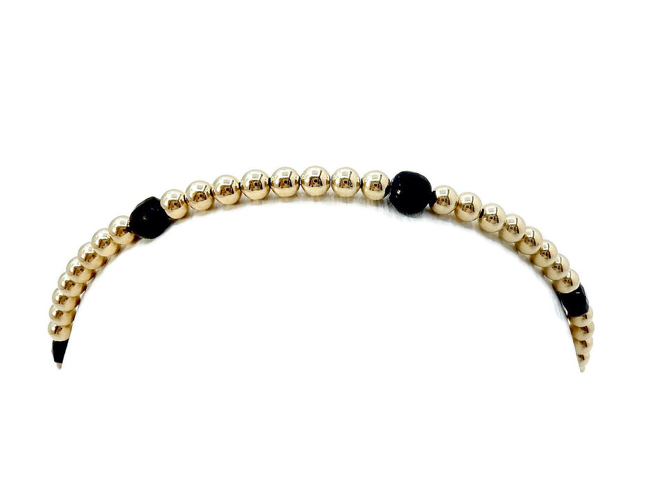 GNOES AMSTERDAM Flex Armband Gold 3 mm Spinel Coins